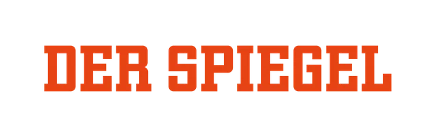 Das Logo von "Der Spiegel" zeigt den Markennamen in roten Großbuchstaben auf schwarzem Hintergrund, symbolisierend die bekannte deutsche Zeitschrift.