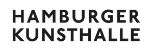 Schwarzes Logo der Hamburger Kunsthalle auf transparentem Hintergrund. Der Schriftzug ist in Großbuchstaben gestaltet.